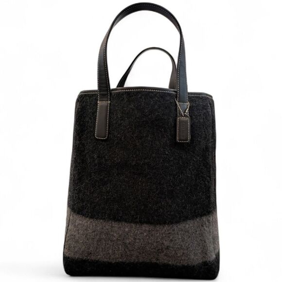 Coach Handbags - Coach Vintage 2000 Wool and Leather Tote Bag